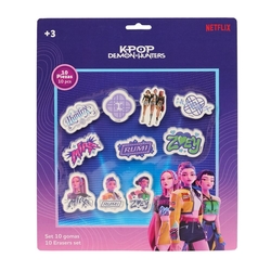 SET DE 10 GOMMES DE BORRAR K-POP DEMON HUNTERS
