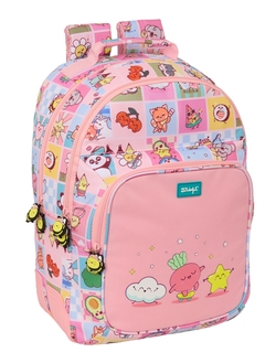 MOCHILA DOBLE ADAPT.CARRO MR. WONDERFUL COMIC 32X42X15CM