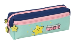 PORTATODO TRIPLE PEQUEÑO CON GOMA ELASTICA 22CM Mr. WONDERFUL ESTRELLA 22x8,5x6cm