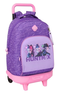 MOTXILA GDE C/RODES COMPACT KPOP DEMON BATTLE 33X45X22CM