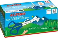 C/12 TESOIRA ESCOLAR 13CM ZURDOS ALPINO SCHOLL