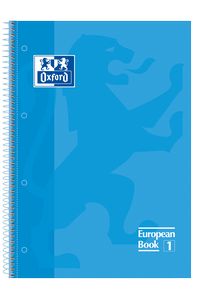 PAQ/5 BLOC A4+ 80H 90G. CUAD.5X5 TURQUESA EUROPEANBOOK1 OXF