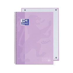 PACK/5 BLOCO A4+ 80H 90G. CUAD.5X5 LAVANDA PASTEL EBOOK1 TOUC