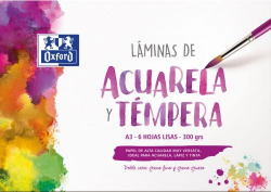 LAMINAS AQUARELLE ENVELOPPE LISO A4 6H 300G. OXFORD