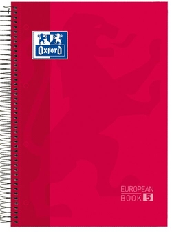 PACK/5 BLOC A4+ 120H 90G. CUAD.5X5 EUROPEANBOOK5 COULEUR ROUGE