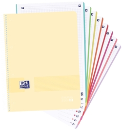 PACK/5 BLOCO A4+ 160H 90G. CUAD.5X5 EBOOK8 CORES PASTEL