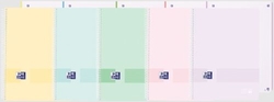 PACK/5 BLOCO A4+ 80H 90G. CUAD.5X5 EBOOK1 CORES PASTEL
