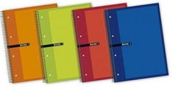 PACK/5 CADERNO ESPIRAL A5+ 140H 60G. CUAD.5X5 MULTIASIGNAT.