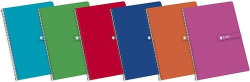cuaderno espiral folio 80h 60g. cuadricula 4x4 tapa dura con margen