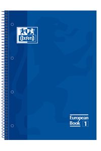 PAQ/5 BLOC A4+ 80H 90G. CUAD.5X5 AZUL EUROPEANBOOK1 OXFORD