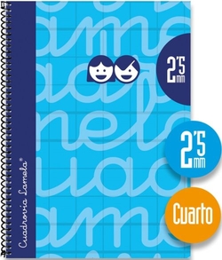 CADERNO ESPIRAL 4º 80H 70G 2,5MM AZUL CUADROVIA EXTRADURA