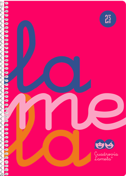 CUADERNO ESPIRAL 4º 80F 90G 2,5MM ROSA QUADROVIA PP.