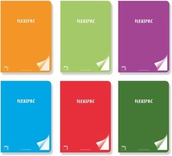 PACK/6 CADERNO A4 48H 90G PAUTADO 3.5 C/M FLEXIPAC T.PLASTICO