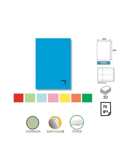 PAQ/10 LIBRETA A4 48H 70G PAUTA 2,5 C/M T.GOFRADA PACSA