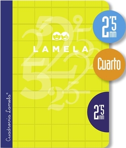 LIBRETA A5 50H 70G CUADROVIA 2.5MM COLORS ASSORTITS