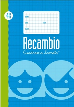 RECAMBIO Fº 100H 70G CUADROVIA 4MM 4 ARGOLAS