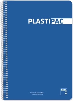 PAQ/5 BLOC Fº 80H 90G CUAD 4X4 PLASTIPAC COR AZUL
