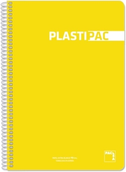 PACK/5 BLOCO Fº 80H 90G CADERNO 4X4 PLASTIPAC COR AMARELO