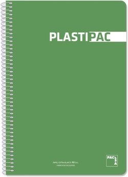 PAQ/5 BLOC Fº 80H 90G CUAD 4X4 PLASTIPAC COR VERDE
