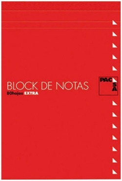 PAQ/10 BLOC NOTAS CON TAPA 4º 80H 60G LISO PACSA