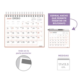 CALENDARIO 2026 MAGNETICO MAGNET 17X13,5 CM