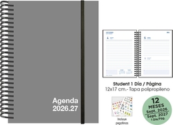 AXENDA ESCOLAR 26-27 STUDENT 12X17 DP GRIS