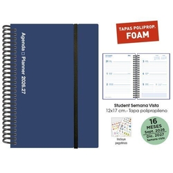 AGENDA ESCOLAR 26/27 STUDENT FOAM 12X17 SV AZUL