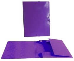 PURPLE LASER GLOSS PLASTIC FOLIO FLAP FOLDER