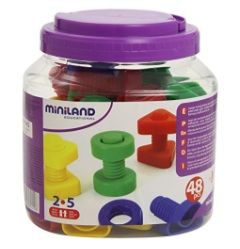 48-PIECE BOTTLE OF SCREWS AND NUTS
