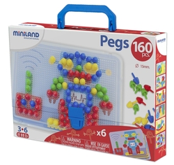PUZZLE DE PEGS 160 PZS 15MM + 6 FICHAS