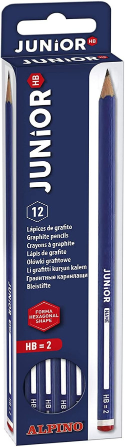 C/12 LÁPIS GRAFITO JUNIOR Nº2 HB ALPINO