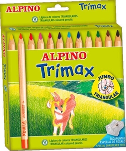 ESTOXO 12 LAPICES CORES ALPINO TRIMAX JUMBO