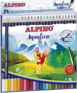 ESTOJO 24 LÁPIS DE CORES ACUARELABLES AQUALINE