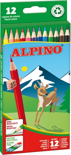 ÉTUI 12 CRAYONS COULEURS ALPINO ASSORTIMENTS 654