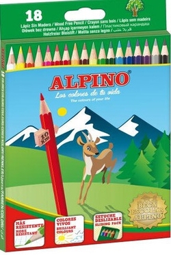 ÉTUI 18 CRAYONS COULEURS ALPINO ASSORTIMENTS