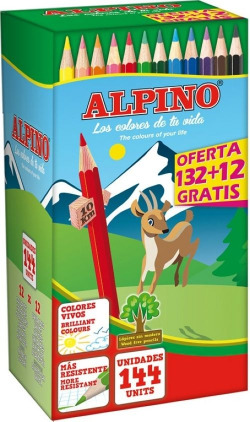 ECONOMIY JOGO 144 LÁPIS CORES ALPINO SORTIDOS