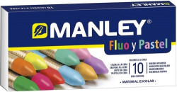 CASE OF 10 MANLEY SPECIAL COLORS FLUOR PASTEL CRAYONS