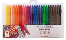 ÉTUI 24 STYLOS FEUTRE DOUBLE POINTE DUAL ARTIST COULEURS SURT