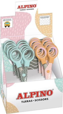 EXP 12 TESOIRA ESCOLAR 13CM ALPINO PASTEL