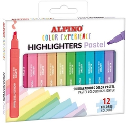 ESTOJO 12 MARCADORES FLUORESCENTES CORES PASTEL