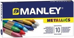 ESTOJO 10 CERAS MANLEY BLANDAS CORES METALLICS