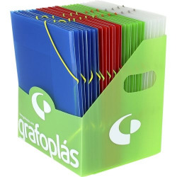 PACK/28 DOSSIER A5 GOMMES ET RABAT POLIPROPILENO COLORGRAF