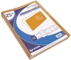 PACK 25 SUBFOLDERS A4 14 KRAFT BICOLOR 240G.