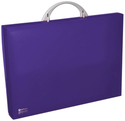 MALETIN PORTE-DOCUMENTS VIOLETTE PP TRANSLUCIDE 345X245X40MM