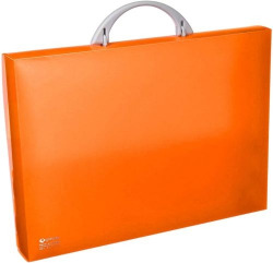 MALETIN PORTE-DOCUMENTS ORANGE PP TRANSLUCIDE 345X245X40MM