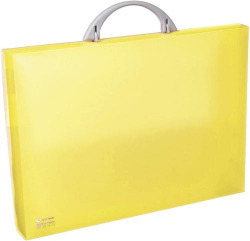 DOCUMENTO HOLDER FOLDER YELLOW TRANSLUCID PP 345X245X40MM