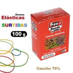 CAIXA 100G GOMES ELASTICAS COLORS I MIDES ASSORTITS