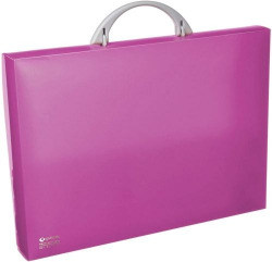 MALETIN PORTADOCUMENTOS FUCSIA PP TRANSLUCIDO 345X245X40MM
