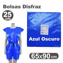 PACK/25 BOLSAS DE PLASTICO PARA DISFRACES 65X90CM AZUL OSCU