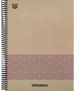 SPIRAL NOTEBOOK A4 80H 90G SQUARE 4X4 UNINATURE VIOLET